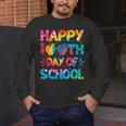 Happy 100th Day Of School Teacher Student 100 Days Tie Dye Men Women Kids Men's Long Sleeve T-Shirt, funny design