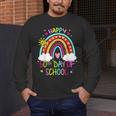 Happy 50th Days Of School Rainbow Teacher 50 Days Smarter Men's Long Sleeve T-Shirt, funny design Happy 50th Days Of School Rainbow Teacher 50 Days Smarter Men's Long Sleeve T-Shirt, funny design