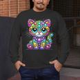 Happy Dot Day Colorful Polka Dot Cat Kitten Teachers Kids Men's Long Sleeve T-Shirt, funny design