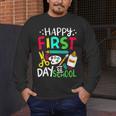 Happy First Day Of School Teacher Back To School Student Men's Long Sleeve T-Shirt, funny design