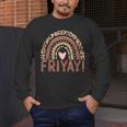 Happy Fri-Yay Friday Lovers Fun Teacher Leopard Rainbow Men Women Girls Kids Men's Long Sleeve T-Shirt, funny design Happy Fri-Yay Friday Lovers Fun Teacher Leopard Rainbow Men Women Girls Kids Men's Long Sleeve T-Shirt, funny design