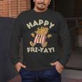 Happy Fri Yay Retro French Fries Friday Lovers Fun Teacher Men's Long Sleeve T-Shirt, funny design