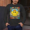 Happy To See Your Face Hippie Smile Back To School Teachers Men's Long Sleeve T-Shirt, funny design Happy To See Your Face Hippie Smile Back To School Teachers Men's Long Sleeve T-Shirt, funny design
