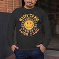 Happy To See Your Face Retro Happy Teacher Back To School Men's Long Sleeve T-Shirt, funny design Happy To See Your Face Retro Happy Teacher Back To School Men's Long Sleeve T-Shirt, funny design