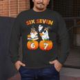 Haunted By 67 Boo Ghost Pumpkin Halloween Teacher Men's Long Sleeve T-Shirt, funny design