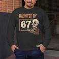 Haunted By 67 Halloween 67 Meme Six Seven Teacher Men's Long Sleeve T-Shirt, funny design Haunted By 67 Halloween 67 Meme Six Seven Teacher Men's Long Sleeve T-Shirt, funny design