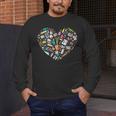 Heart Shape Art Teacher And Painting Sketching Artist Men's Long Sleeve T-Shirt, funny design Heart Shape Art Teacher And Painting Sketching Artist Men's Long Sleeve T-Shirt, funny design