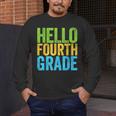 Hello Fourth Grade Shirt 4th Grade Boy Girl Student Teacher Men's Long Sleeve T-Shirt, funny design Hello Fourth Grade Shirt 4th Grade Boy Girl Student Teacher Men's Long Sleeve T-Shirt, funny design