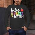 Hello Kindergarten Team Kinder Back To School Teacher Kids Men's Long Sleeve T-Shirt, funny design Hello Kindergarten Team Kinder Back To School Teacher Kids Men's Long Sleeve T-Shirt, funny design