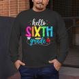 Hello Sixth Grade Cute Back To School 6th Grade Teacher Kids Men's Long Sleeve T-Shirt, funny design