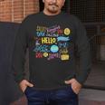 Hello Word In Different Languages Travel And Teacher Lover Men's Long Sleeve T-Shirt, funny design Hello Word In Different Languages Travel And Teacher Lover Men's Long Sleeve T-Shirt, funny design