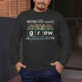 Helping Little Minds Grow One Phoneme At A Time Teacher Men's Long Sleeve T-Shirt, funny design