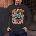 Helping Little Minds Grow Teacher First Day Back To School Men's Long Sleeve T-Shirt, funny design Helping Little Minds Grow Teacher First Day Back To School Men's Long Sleeve T-Shirt, funny design