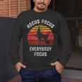 Hocus Pocus Everybody Focus Witch Halloween Teacher Women Men's Long Sleeve T-Shirt, funny design Hocus Pocus Everybody Focus Witch Halloween Teacher Women Men's Long Sleeve T-Shirt, funny design