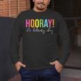 Hooray It's Library Day Teacher Reader Books Back To School Men's Long Sleeve T-Shirt, funny design Hooray It's Library Day Teacher Reader Books Back To School Men's Long Sleeve T-Shirt, funny design
