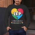 IEP I Encourage Progress Special Education School Teacher Men's Long Sleeve T-Shirt, funny design