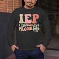 IEP I Encourage Progress Special Education Teacher Graphics Men's Long Sleeve T-Shirt, funny design IEP I Encourage Progress Special Education Teacher Graphics Men's Long Sleeve T-Shirt, funny design