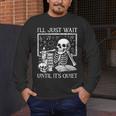 I'Ll Just Wait Until It's Quiet Skeleton Halloween Teacher Men's Long Sleeve T-Shirt, funny design I'Ll Just Wait Until It's Quiet Skeleton Halloween Teacher Men's Long Sleeve T-Shirt, funny design