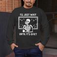 I'Ll Just Wait Until It's Quiet Skeleton Teacher Great Men's Long Sleeve T-Shirt, funny design