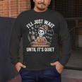 I’Ll Just Wait Until It’s Quiet Skeleton Teacher Men's Long Sleeve T-Shirt, funny design
