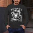 Well I'Ll Be a Monkey's Uncle Teacher And Student Men's Long Sleeve T-Shirt, funny design Well I'Ll Be a Monkey's Uncle Teacher And Student Men's Long Sleeve T-Shirt, funny design