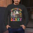 Inclusion Isnt Scary Halloween Skeleton Ghost Sped Teacher Men's Long Sleeve T-Shirt, funny design Inclusion Isnt Scary Halloween Skeleton Ghost Sped Teacher Men's Long Sleeve T-Shirt, funny design