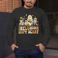 Inclusion Isn't Scary Mummy Boo Ghost Halloween SLP Teacher Men's Long Sleeve T-Shirt, funny design Inclusion Isn't Scary Mummy Boo Ghost Halloween SLP Teacher Men's Long Sleeve T-Shirt, funny design
