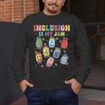 Inclusion Is My Jam SPED Teacher Special Education Life Men's Long Sleeve T-Shirt, funny design Inclusion Is My Jam SPED Teacher Special Education Life Men's Long Sleeve T-Shirt, funny design
