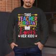 Instructional Assistant Loves Her Kids Teacher Assistant Men's Long Sleeve T-Shirt, funny design
