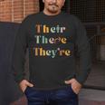 Their There They'Re English Teacher Gramma Police Joke Men's Long Sleeve T-Shirt, funny design Their There They'Re English Teacher Gramma Police Joke Men's Long Sleeve T-Shirt, funny design