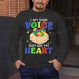 I Am Their Voice They Are My Heart Autism Awareness Teacher Men's Long Sleeve T-Shirt, funny design