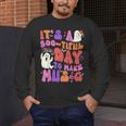 It's a Bootiful Day To Make Music Halloween Music Teacher Men's Long Sleeve T-Shirt, funny design