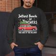 Jolliest Bunch Of Teachers This Side Of The Hallway Xmas PJ Men's Long Sleeve T-Shirt, funny design