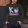 K Is For Kindergarten Teacher Tie Dye Back To School Kinder Men's Long Sleeve T-Shirt, funny design K Is For Kindergarten Teacher Tie Dye Back To School Kinder Men's Long Sleeve T-Shirt, funny design