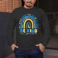 Be Kind Rainbow Down Syndrome Awareness Teacher Blue Yellow Men's Long Sleeve T-Shirt, funny design Be Kind Rainbow Down Syndrome Awareness Teacher Blue Yellow Men's Long Sleeve T-Shirt, funny design