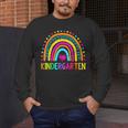 Kindergarten Rainbow Girls Boys Teacher First Day Of School Men's Long Sleeve T-Shirt, funny design