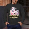 LEARNING IS MAGICAL TEACHER UNICORN BACK TO SCHOOL UNICORN Men's Long Sleeve T-Shirt, funny design LEARNING IS MAGICAL TEACHER UNICORN BACK TO SCHOOL UNICORN Men's Long Sleeve T-Shirt, funny design