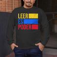Leer Es Poder Colombian Spanish Teacher Maestra Colombia Men's Long Sleeve T-Shirt, funny design Leer Es Poder Colombian Spanish Teacher Maestra Colombia Men's Long Sleeve T-Shirt, funny design