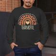 Leopard Rainbow Thankful Thanksgiving Teacher Women Kids Men's Long Sleeve T-Shirt, funny design Leopard Rainbow Thankful Thanksgiving Teacher Women Kids Men's Long Sleeve T-Shirt, funny design