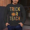 Leopard Trick Or Teach Halloween Teacher Costume Women Men's Long Sleeve T-Shirt, funny design Leopard Trick Or Teach Halloween Teacher Costume Women Men's Long Sleeve T-Shirt, funny design
