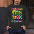 Let The Games Begin Fourth Grade Field Day 2025 Teacher Kid Men's Long Sleeve T-Shirt, funny design