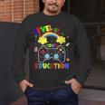 Level Up Your Education Gaming Inspired Teacher Gamers For Men Women Kids Men's Long Sleeve T-Shirt, funny design
