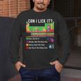Can I Lick It Periodic Table Chart Science Teacher Cool Meme Men's Long Sleeve T-Shirt, funny design
