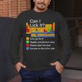 Can I Lick It Periodic Table Chemistry Teachers Men's Long Sleeve T-Shirt, funny design