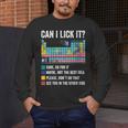 Can I Lick It Periodic Table Of Elements Science Teacher Men's Long Sleeve T-Shirt, funny design