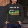Can I Lick It Periodic Table Science Teacher Student Men's Long Sleeve T-Shirt, funny design Can I Lick It Periodic Table Science Teacher Student Men's Long Sleeve T-Shirt, funny design