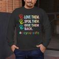 Love Daycare Provider Childcare Teacher Tie Dye Men's Long Sleeve T-Shirt, funny design Love Daycare Provider Childcare Teacher Tie Dye Men's Long Sleeve T-Shirt, funny design