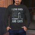 I Love Math And Cats Cat Lover Science Teacher Student Men's Long Sleeve T-Shirt, funny design I Love Math And Cats Cat Lover Science Teacher Student Men's Long Sleeve T-Shirt, funny design