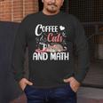 I Love Math Cats And Coffee Heart Mathematics Teacher Men's Long Sleeve T-Shirt, funny design I Love Math Cats And Coffee Heart Mathematics Teacher Men's Long Sleeve T-Shirt, funny design