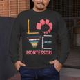 Love Montessori Education Math Teacher Men's Long Sleeve T-Shirt, funny design